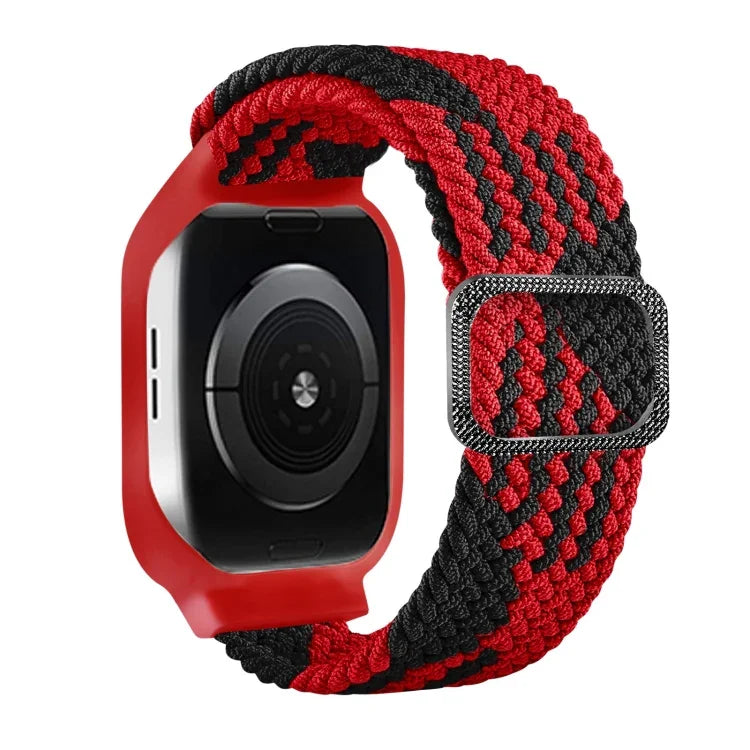 Bracelet de remplacement intégré en TPU tressé avec boucle de cadre pour Apple Watch Series 6 & SE & 5 & 4 40mm / 3 & 2 & 1 38mm, 6 & SE & 5 & 4 44mm / 3 & 2 & 1 42mm