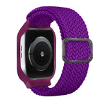 Bracelet de remplacement intégré en TPU tressé avec boucle de cadre pour Apple Watch Series 6 & SE & 5 & 4 40mm / 3 & 2 & 1 38mm, 6 & SE & 5 & 4 44mm / 3 & 2 & 1 42mm