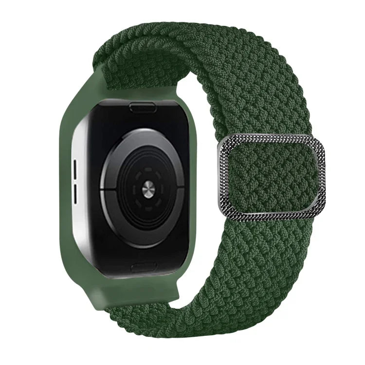 Bracelet de remplacement intégré en TPU tressé avec boucle de cadre pour Apple Watch Series 6 & SE & 5 & 4 40mm / 3 & 2 & 1 38mm, 6 & SE & 5 & 4 44mm / 3 & 2 & 1 42mm