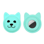 Étui en silicone pour collier d'animal de compagnie de dessin animé mignon, traceur anti-perte pour AirTag 2e génération / AirTag 1e génération, visage sérieux, smiley coquin, sourire Hanhan, sourire coquin