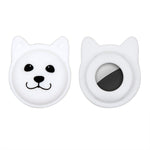 Étui en silicone pour collier d'animal de compagnie de dessin animé mignon, traceur anti-perte pour AirTag 2e génération / AirTag 1e génération, visage sérieux, smiley coquin, sourire Hanhan, sourire coquin