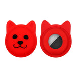 Étui en silicone pour collier d'animal de compagnie de dessin animé mignon, traceur anti-perte pour AirTag 2e génération / AirTag 1e génération, visage sérieux, smiley coquin, sourire Hanhan, sourire coquin