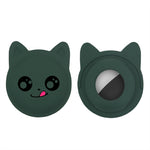Étui en silicone pour collier d'animal de compagnie de dessin animé mignon, traceur anti-perte pour AirTag 2e génération / AirTag 1e génération, visage sérieux, smiley coquin, sourire Hanhan, sourire coquin