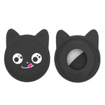 Étui en silicone pour collier d'animal de compagnie de dessin animé mignon, traceur anti-perte pour AirTag 2e génération / AirTag 1e génération, visage sérieux, smiley coquin, sourire Hanhan, sourire coquin