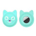 Étui en silicone pour collier d'animal de compagnie de dessin animé mignon, traceur anti-perte pour AirTag 2e génération / AirTag 1e génération, visage sérieux, smiley coquin, sourire Hanhan, sourire coquin