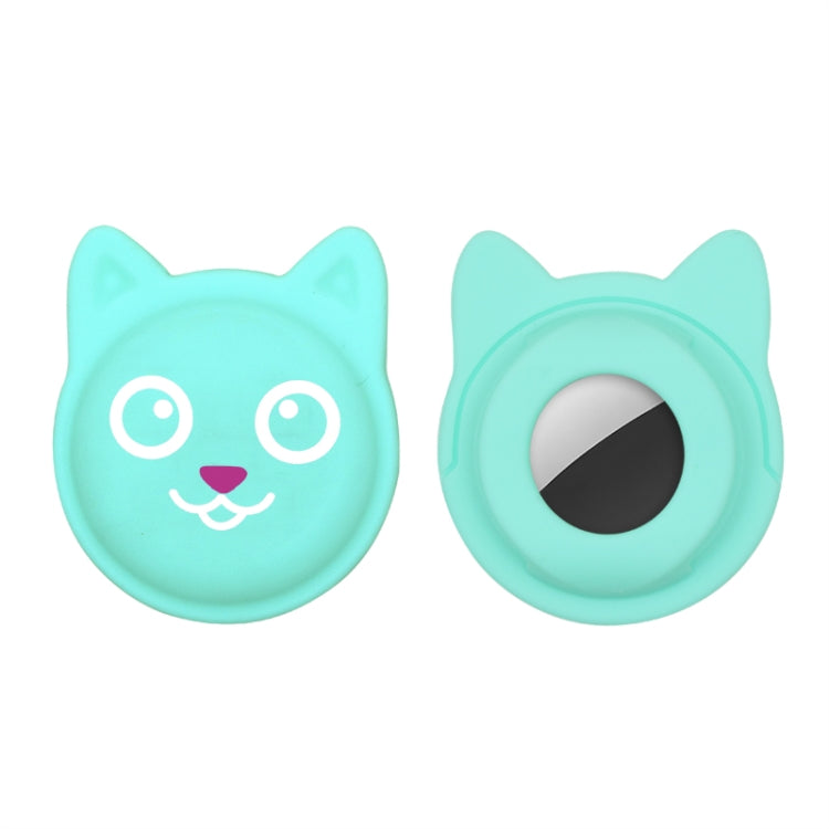 Étui en silicone pour collier d'animal de compagnie de dessin animé mignon, traceur anti-perte pour AirTag 2e génération / AirTag 1e génération, visage sérieux, smiley coquin, sourire Hanhan, sourire coquin