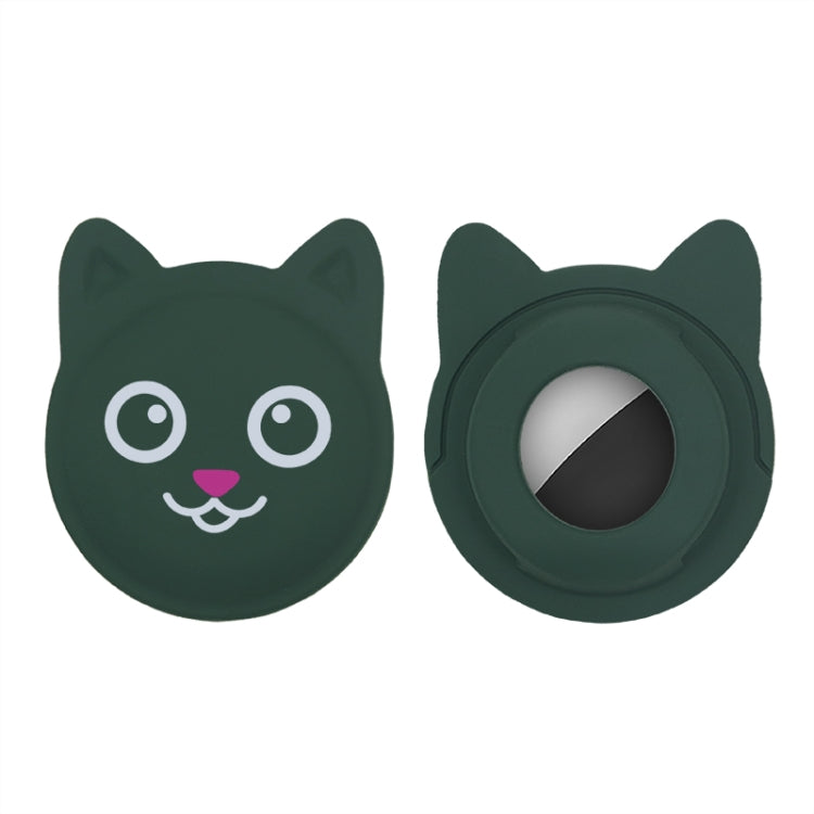 Étui en silicone pour collier d'animal de compagnie de dessin animé mignon, traceur anti-perte pour AirTag 2e génération / AirTag 1e génération, visage sérieux, smiley coquin, sourire Hanhan, sourire coquin