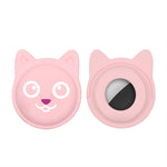 Étui en silicone pour collier d'animal de compagnie de dessin animé mignon, traceur anti-perte pour AirTag 2e génération / AirTag 1e génération, visage sérieux, smiley coquin, sourire Hanhan, sourire coquin