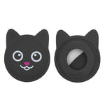 Étui en silicone pour collier d'animal de compagnie de dessin animé mignon, traceur anti-perte pour AirTag 2e génération / AirTag 1e génération, visage sérieux, smiley coquin, sourire Hanhan, sourire coquin
