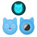 Étui en silicone pour collier d'animal de compagnie de dessin animé mignon, traceur anti-perte pour AirTag 2e génération / AirTag 1e génération, visage sérieux, smiley coquin, sourire Hanhan, sourire coquin