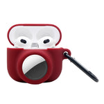 Étui de protection antichoc en silicone à couverture complète 2-en-1 pour AirPods 3 / AirTag 2e génération / AirTag 1re génération, pour AirPods 3 / AirTag