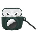 Étui de protection antichoc en silicone à couverture complète 2-en-1 pour AirPods 3 / AirTag 2e génération / AirTag 1re génération, pour AirPods 3 / AirTag