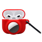 Étui de protection antichoc en silicone à couverture complète 2-en-1 pour AirPods 3 / AirTag 2e génération / AirTag 1re génération, pour AirPods 3 / AirTag