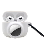 Étui de protection antichoc en silicone à couverture complète 2-en-1 pour AirPods 3 / AirTag 2e génération / AirTag 1re génération, pour AirPods 3 / AirTag