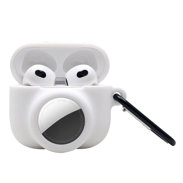Étui de protection antichoc en silicone à couverture complète 2-en-1 pour AirPods 3 / AirTag 2e génération / AirTag 1re génération, pour AirPods 3 / AirTag