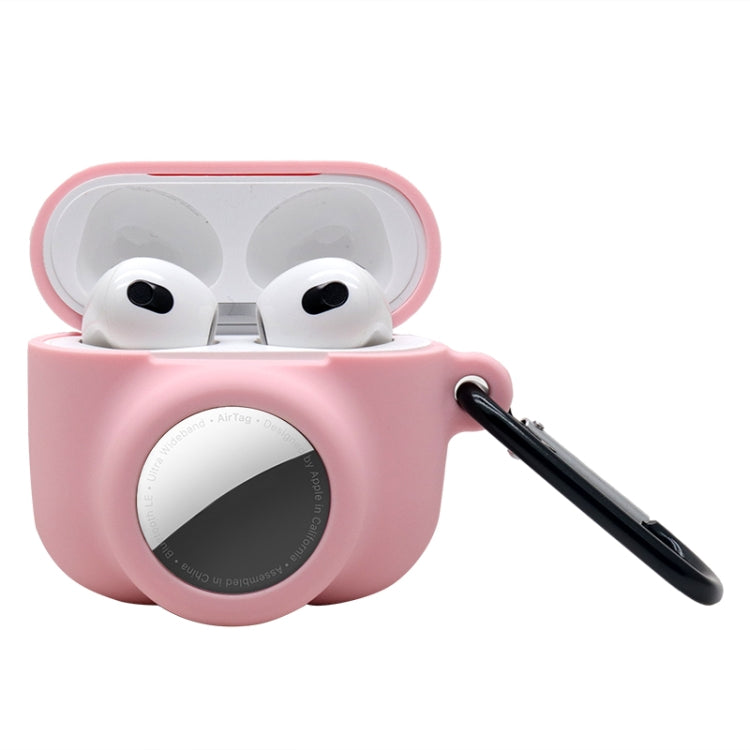 Étui de protection antichoc en silicone à couverture complète 2-en-1 pour AirPods 3 / AirTag 2e génération / AirTag 1re génération, pour AirPods 3 / AirTag
