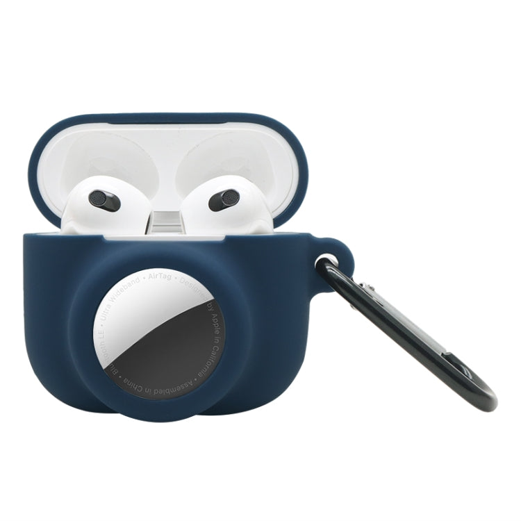 Étui de protection antichoc en silicone à couverture complète 2-en-1 pour AirPods 3 / AirTag 2e génération / AirTag 1re génération, pour AirPods 3 / AirTag
