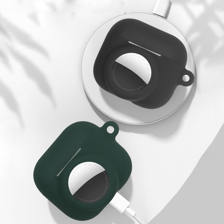 Étui de protection antichoc en silicone à couverture complète 2-en-1 pour AirPods 3 / AirTag 2e génération / AirTag 1re génération, pour AirPods 3 / AirTag