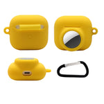 Étui de protection antichoc en silicone à couverture complète 2-en-1 pour AirPods 3 / AirTag 2e génération / AirTag 1re génération, pour AirPods 3 / AirTag