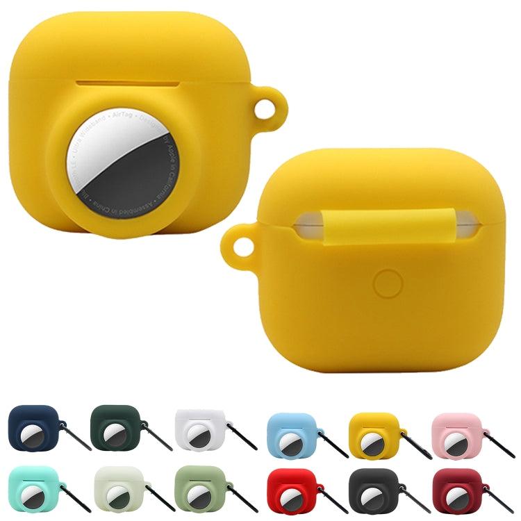 Étui de protection antichoc en silicone à couverture complète 2-en-1 pour AirPods 3 / AirTag 2e génération / AirTag 1re génération, pour AirPods 3 / AirTag