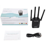 Routeur répéteur WiFi intelligent sans fil avec 4 antennes WiFi, Prise EU noire, Prise EU blanche, Prise UK noire, Prise UK blanche, Prise US noire, Prise US blanche