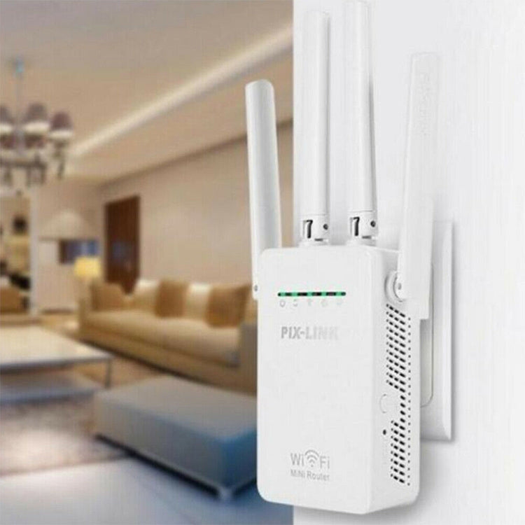 Routeur répéteur WiFi intelligent sans fil avec 4 antennes WiFi, Prise EU noire, Prise EU blanche, Prise UK noire, Prise UK blanche, Prise US noire, Prise US blanche