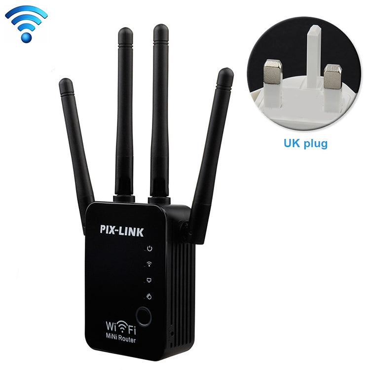 Routeur répéteur WiFi intelligent sans fil avec 4 antennes WiFi, Prise EU noire, Prise EU blanche, Prise UK noire, Prise UK blanche, Prise US noire, Prise US blanche