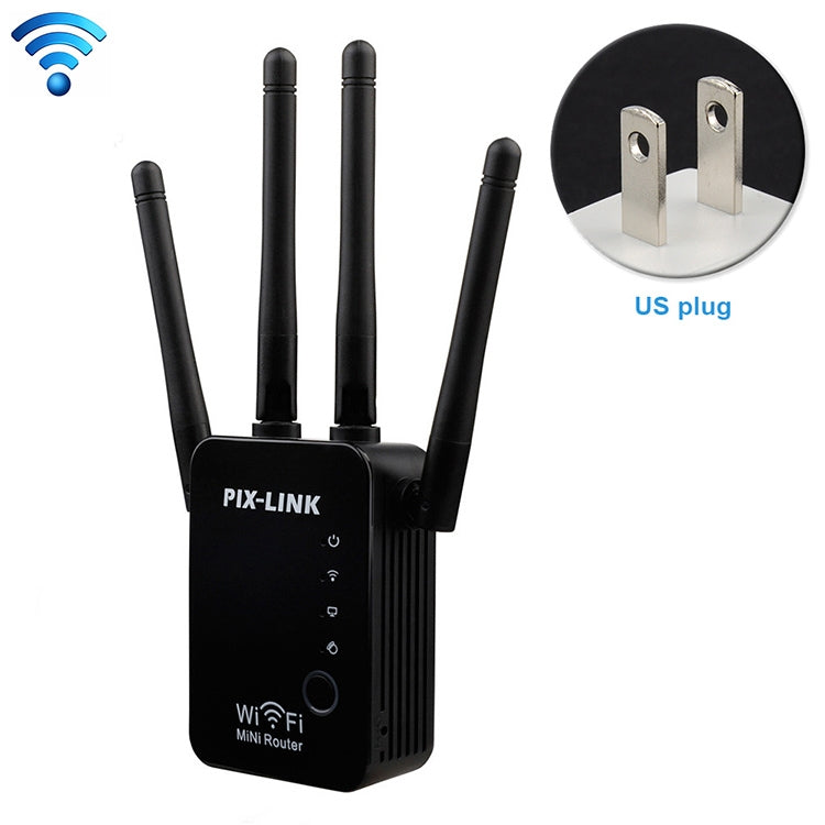Routeur répéteur WiFi intelligent sans fil avec 4 antennes WiFi, Prise EU noire, Prise EU blanche, Prise UK noire, Prise UK blanche, Prise US noire, Prise US blanche