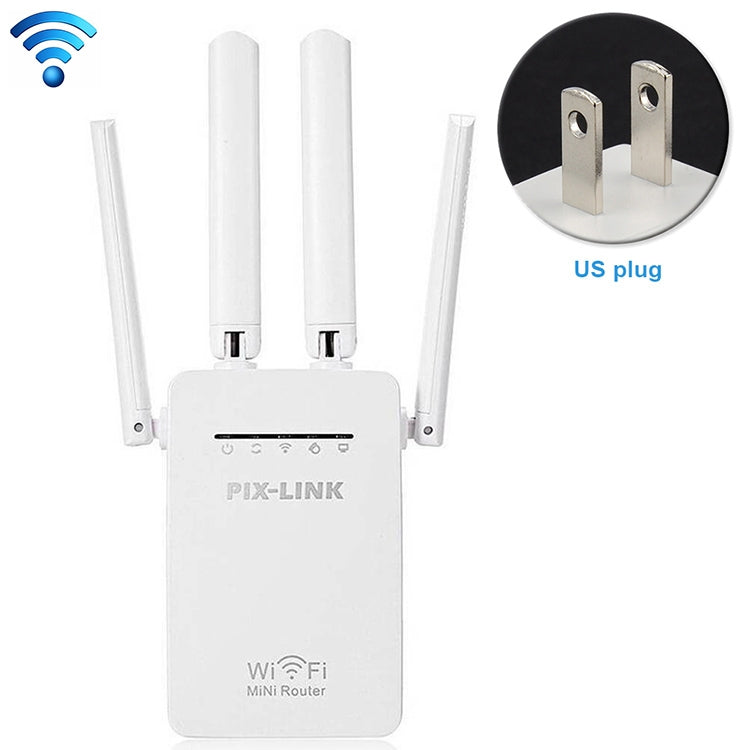 Routeur répéteur WiFi intelligent sans fil avec 4 antennes WiFi, Prise EU noire, Prise EU blanche, Prise UK noire, Prise UK blanche, Prise US noire, Prise US blanche