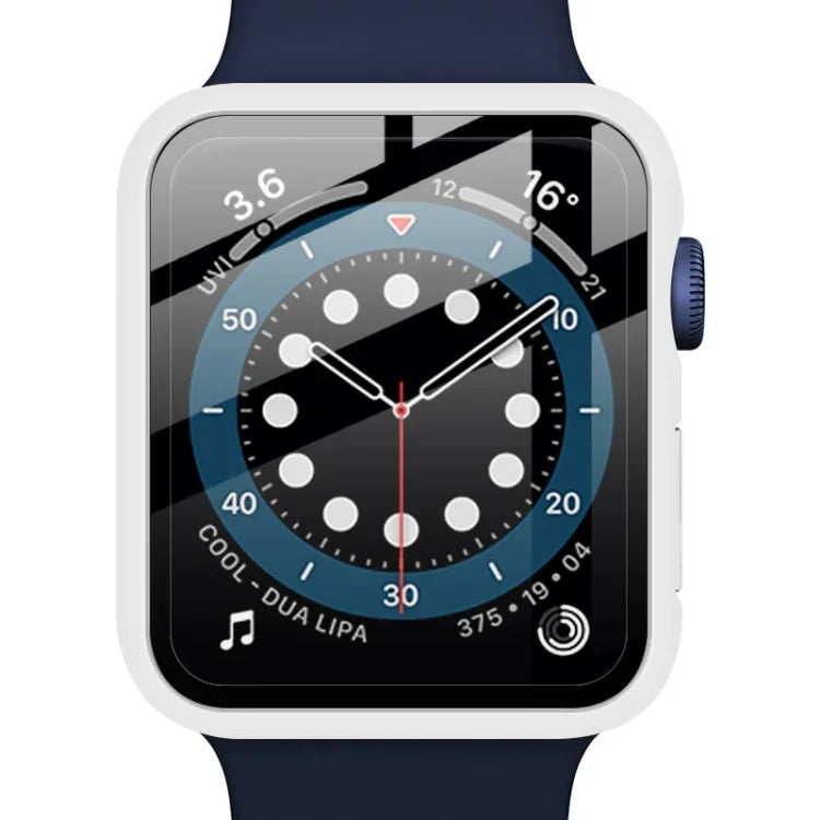 Coque de protection antichoc IMAK en PC avec film en verre trempé, pour Apple Watch Series 6 & SE & 5 & 4 44mm, pour Apple Watch Series 3 & 2 & 1 42mm, pour Apple Watch Series 6 & SE & 5 & 4 40mm, pour Apple Watch Series 3 & 2 & 1 38mm