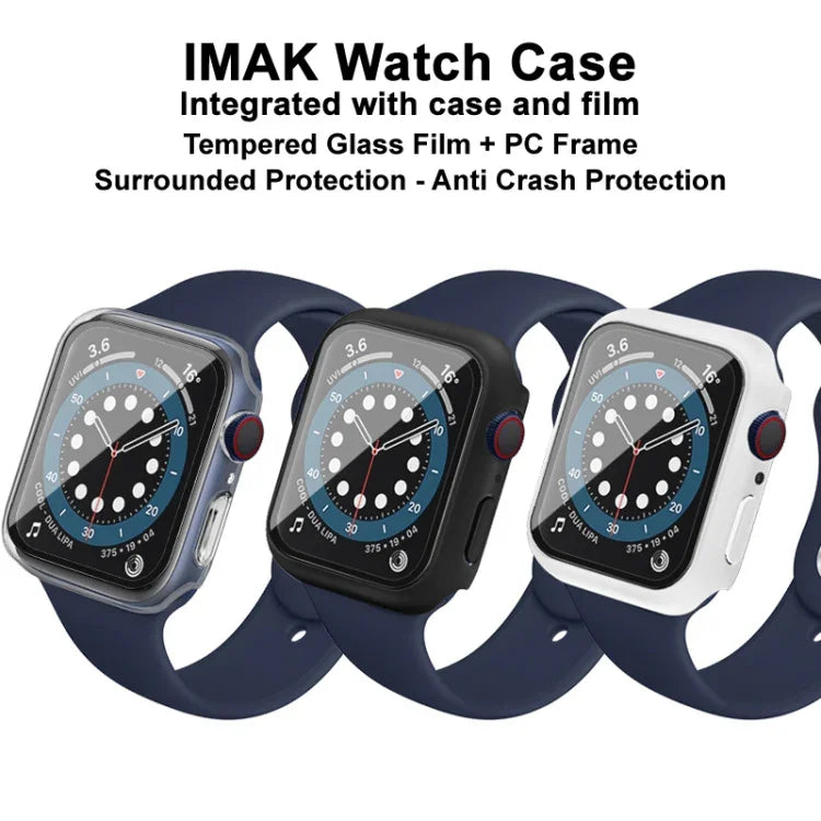 Coque de protection antichoc IMAK en PC avec film en verre trempé, pour Apple Watch Series 6 & SE & 5 & 4 44mm, pour Apple Watch Series 3 & 2 & 1 42mm, pour Apple Watch Series 6 & SE & 5 & 4 40mm, pour Apple Watch Series 3 & 2 & 1 38mm