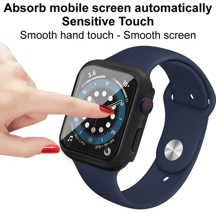 Coque de protection antichoc IMAK en PC avec film en verre trempé, pour Apple Watch Series 6 & SE & 5 & 4 44mm, pour Apple Watch Series 3 & 2 & 1 42mm, pour Apple Watch Series 6 & SE & 5 & 4 40mm, pour Apple Watch Series 3 & 2 & 1 38mm