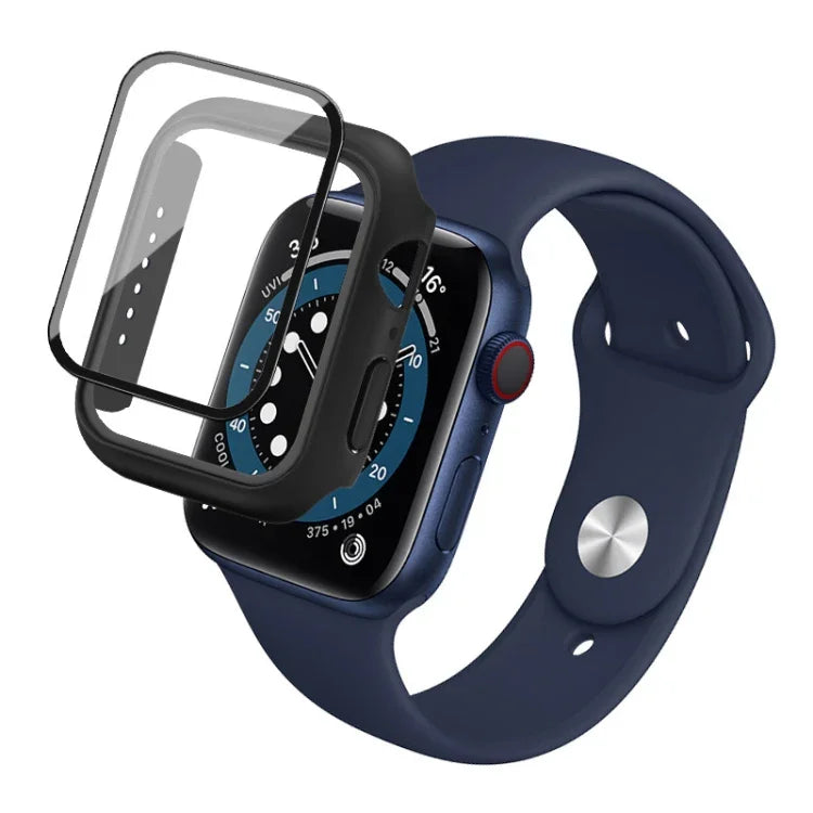 Coque de protection antichoc IMAK en PC avec film en verre trempé, pour Apple Watch Series 6 & SE & 5 & 4 44mm, pour Apple Watch Series 3 & 2 & 1 42mm, pour Apple Watch Series 6 & SE & 5 & 4 40mm, pour Apple Watch Series 3 & 2 & 1 38mm