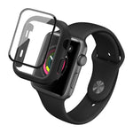 Coque de protection antichoc IMAK en PC avec film en verre trempé, pour Apple Watch Series 6 & SE & 5 & 4 44mm, pour Apple Watch Series 3 & 2 & 1 42mm, pour Apple Watch Series 6 & SE & 5 & 4 40mm, pour Apple Watch Series 3 & 2 & 1 38mm