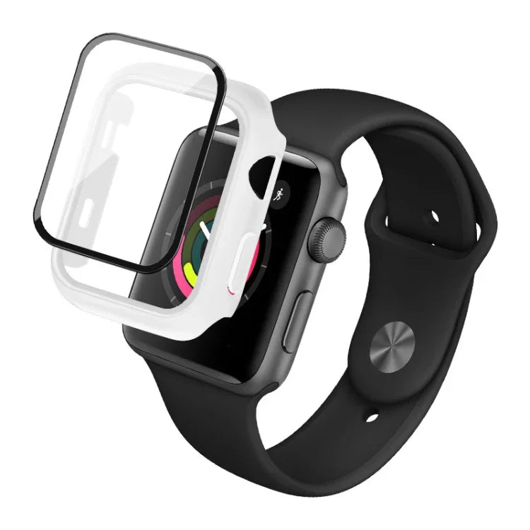 Coque de protection antichoc IMAK en PC avec film en verre trempé, pour Apple Watch Series 6 & SE & 5 & 4 44mm, pour Apple Watch Series 3 & 2 & 1 42mm, pour Apple Watch Series 6 & SE & 5 & 4 40mm, pour Apple Watch Series 3 & 2 & 1 38mm