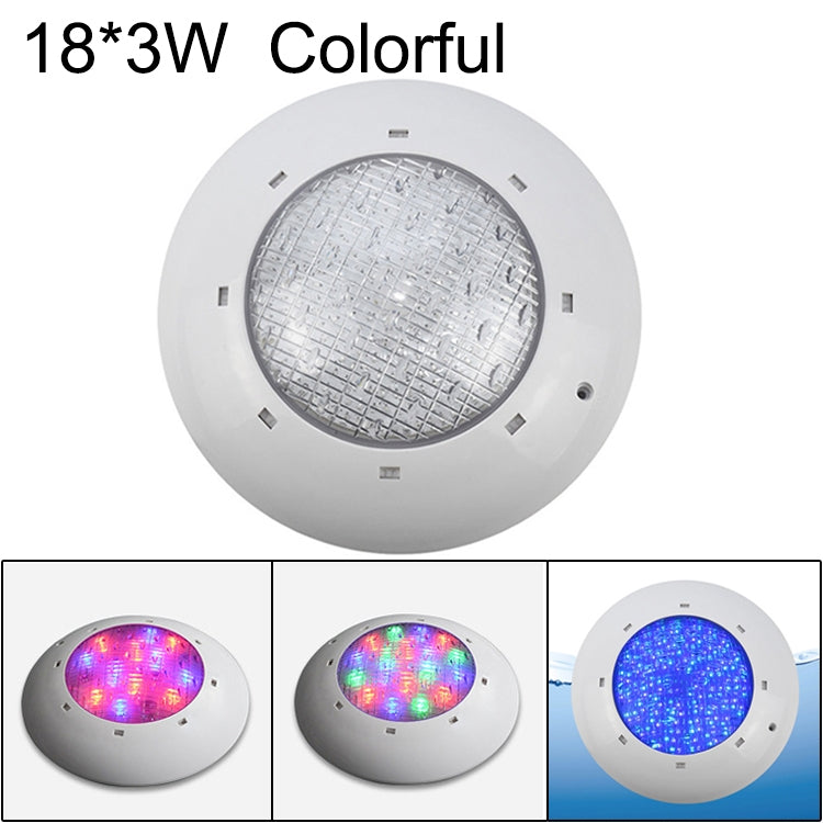 Lampe de piscine murale en plastique ABS, projecteur subaquatique, 6W, 9W, 12W, 18W, 24W, 12x3W, 18x3W
