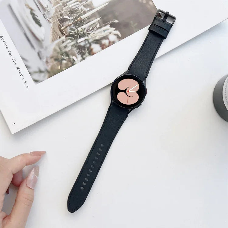 Bracelet de montre en cuir double face, pour Samsung Galaxy Watch4 40 mm / 44 mm