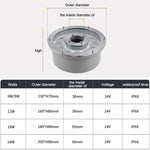 Anneau paysager LED en alliage d'aluminium pour fontaine sous-marine, 6W, 9W, 12W, 18W, 24W