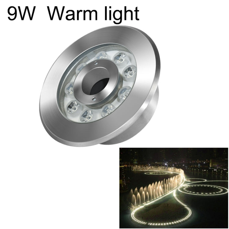 Projecteur de Fontaine Submersible LED en Acier Inoxydable en Forme d'Anneau, 6W, 9W, 12W, 18W, 24W