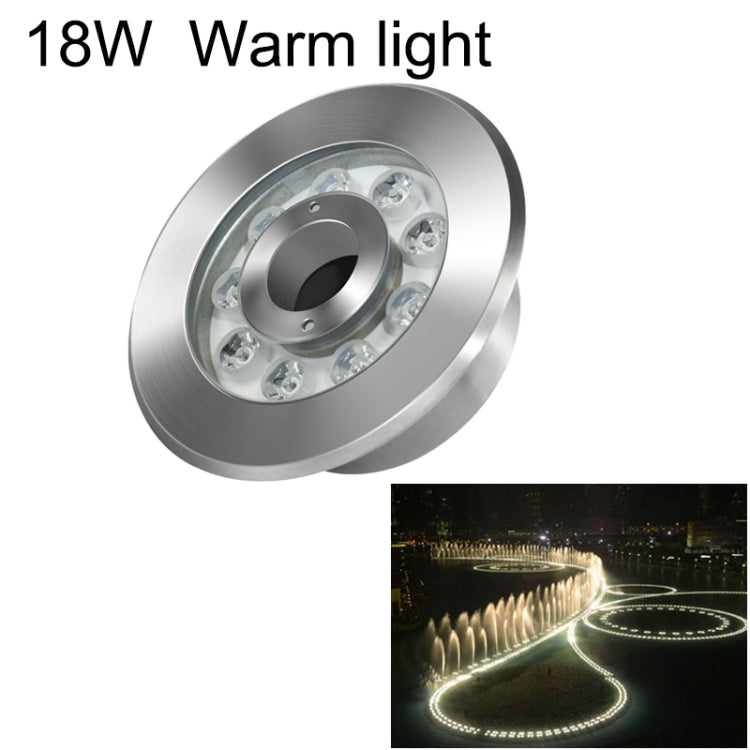 Projecteur de Fontaine Submersible LED en Acier Inoxydable en Forme d'Anneau, 6W, 9W, 12W, 18W, 24W