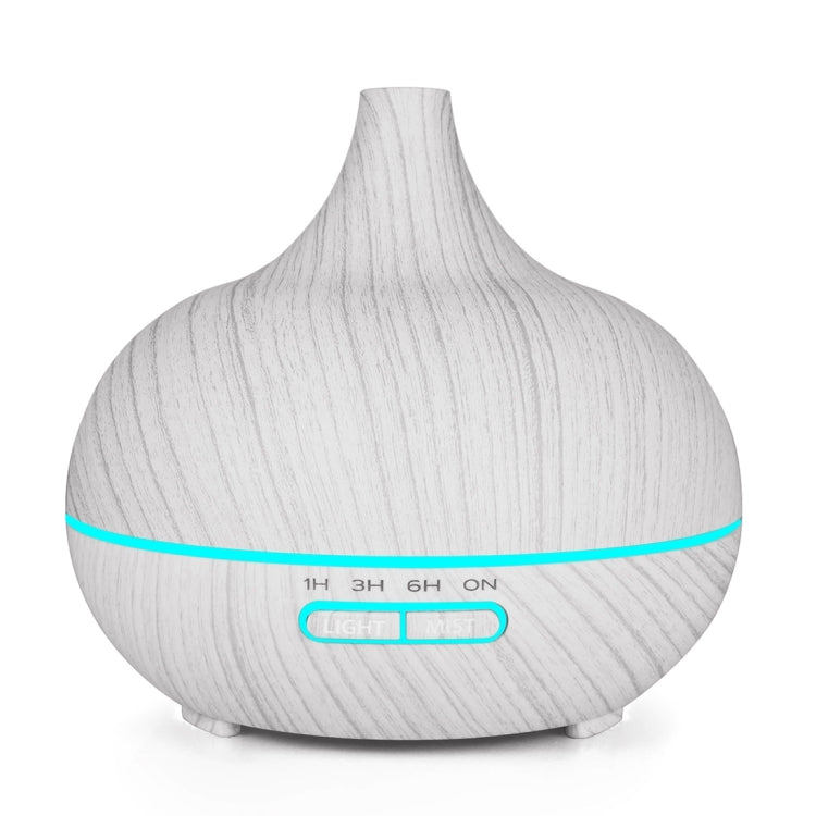 Machine à parfum texture bois de 400 ml, humidificateur à bec verseur avec lumière LED colorée, sans télécommande, avec télécommande