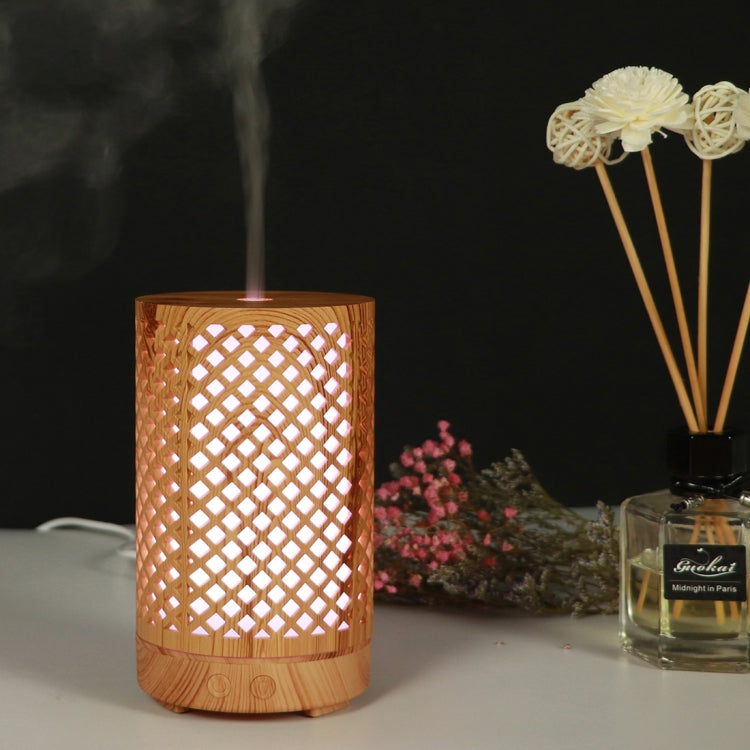 Diffuseur d'huiles essentielles en bois 200 ml, motif forêt ajouré, humidificateur ultrasonique, USB, prise australienne, prise britannique, prise américaine