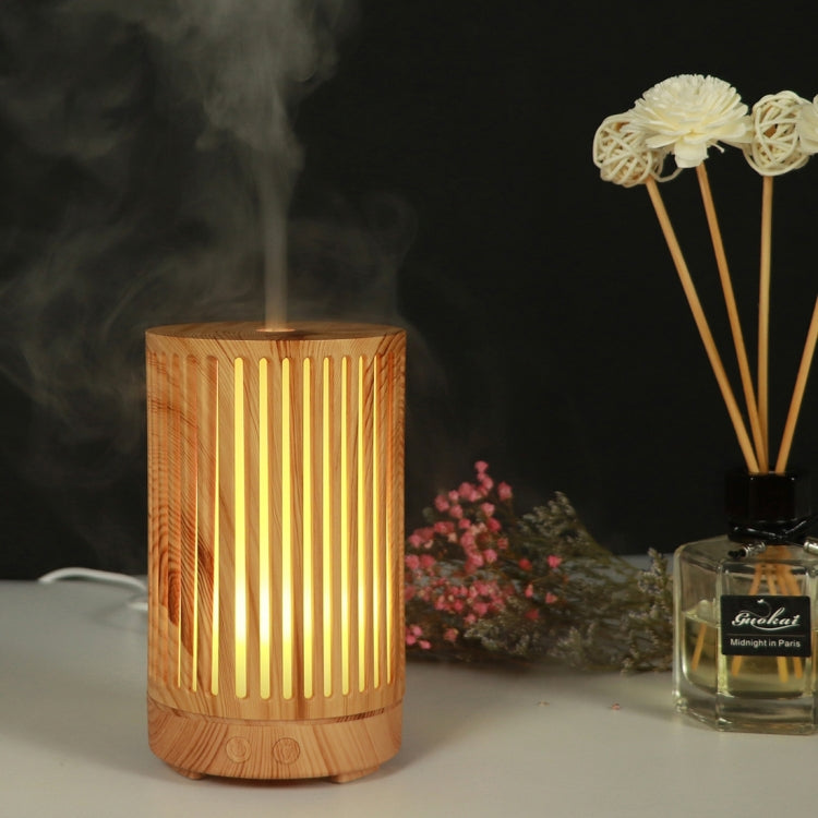 Diffuseur d'huiles essentielles en bois 200 ml, motif forêt ajouré, humidificateur ultrasonique, USB, prise australienne, prise britannique, prise américaine