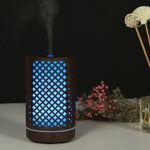 Diffuseur d'huiles essentielles en bois 200 ml, motif forêt ajouré, humidificateur ultrasonique, USB, prise australienne, prise britannique, prise américaine