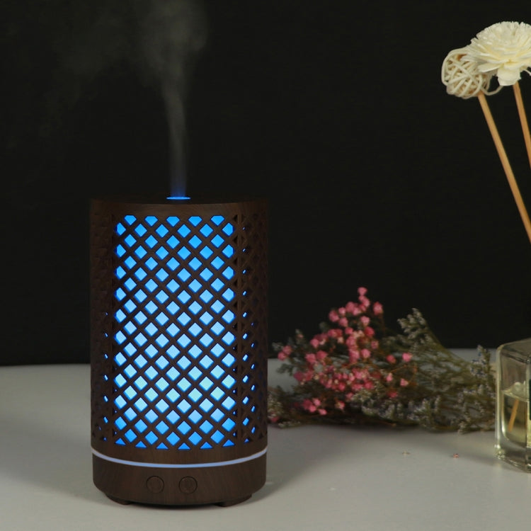 Diffuseur d'huiles essentielles en bois 200 ml, motif forêt ajouré, humidificateur ultrasonique, USB, prise australienne, prise britannique, prise américaine