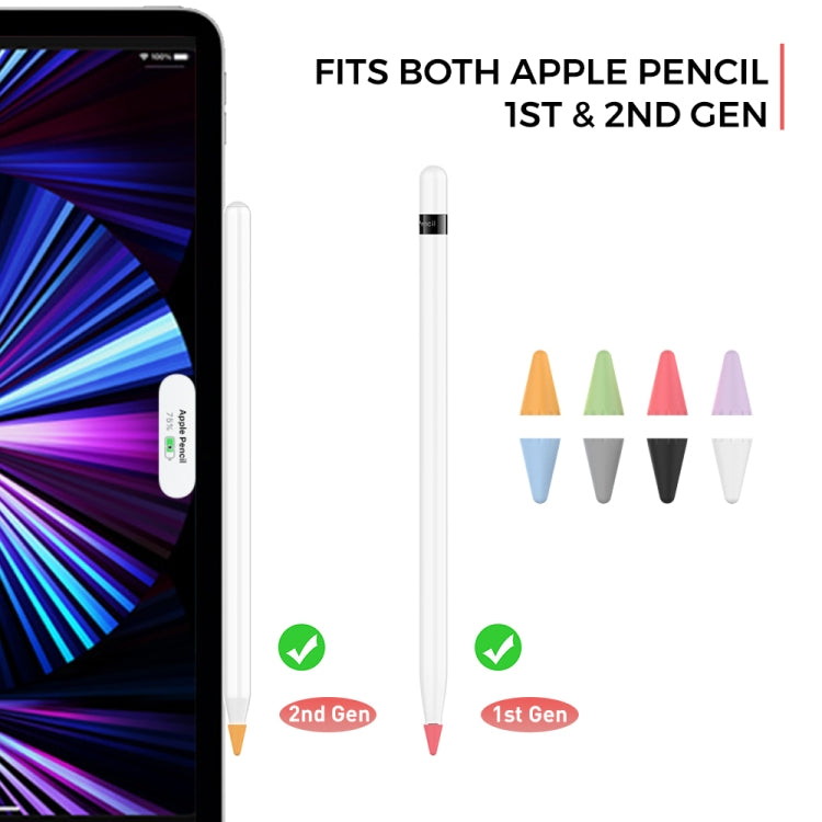 8 PCS / Set Embouts de Protection Universels en Silicone Stoyobe pour Apple Pencil 1 / 2, Couleurs Mixtes, Femmes, Hommes