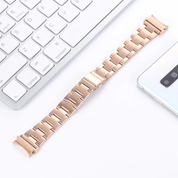 Bracelet de montre en acier à trois billes, pour Samsung Galaxy Watch4 40mm / 44mm