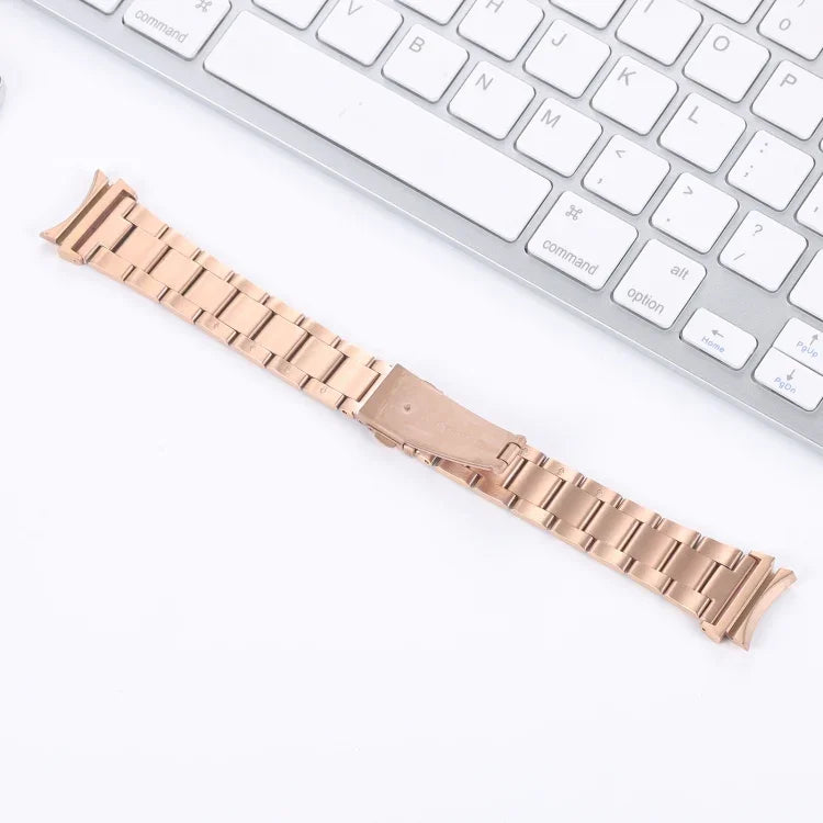 Bracelet de montre en acier à trois billes, pour Samsung Galaxy Watch4 40mm / 44mm