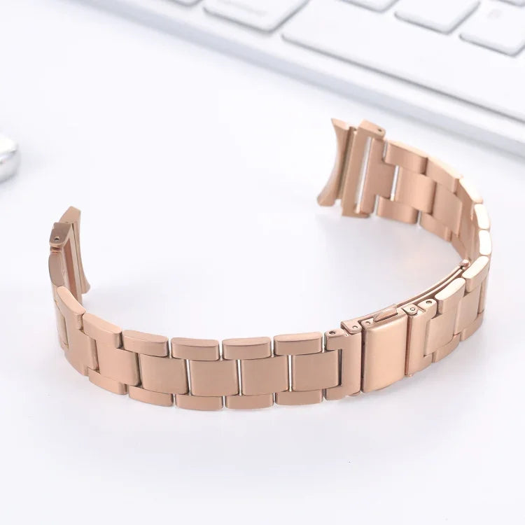 Bracelet de montre en acier à trois billes, pour Samsung Galaxy Watch4 40mm / 44mm