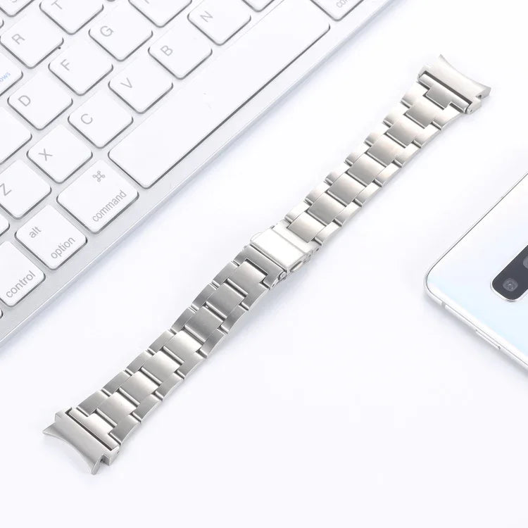 Bracelet de montre en acier à trois billes, pour Samsung Galaxy Watch4 40mm / 44mm